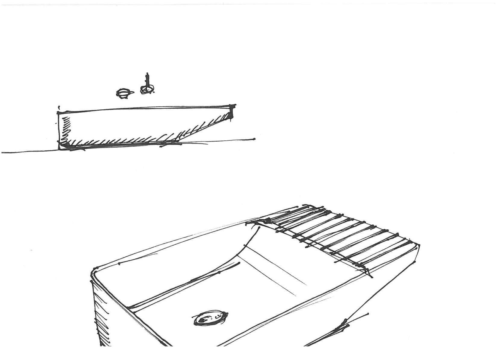 Hand drawn bathroom，