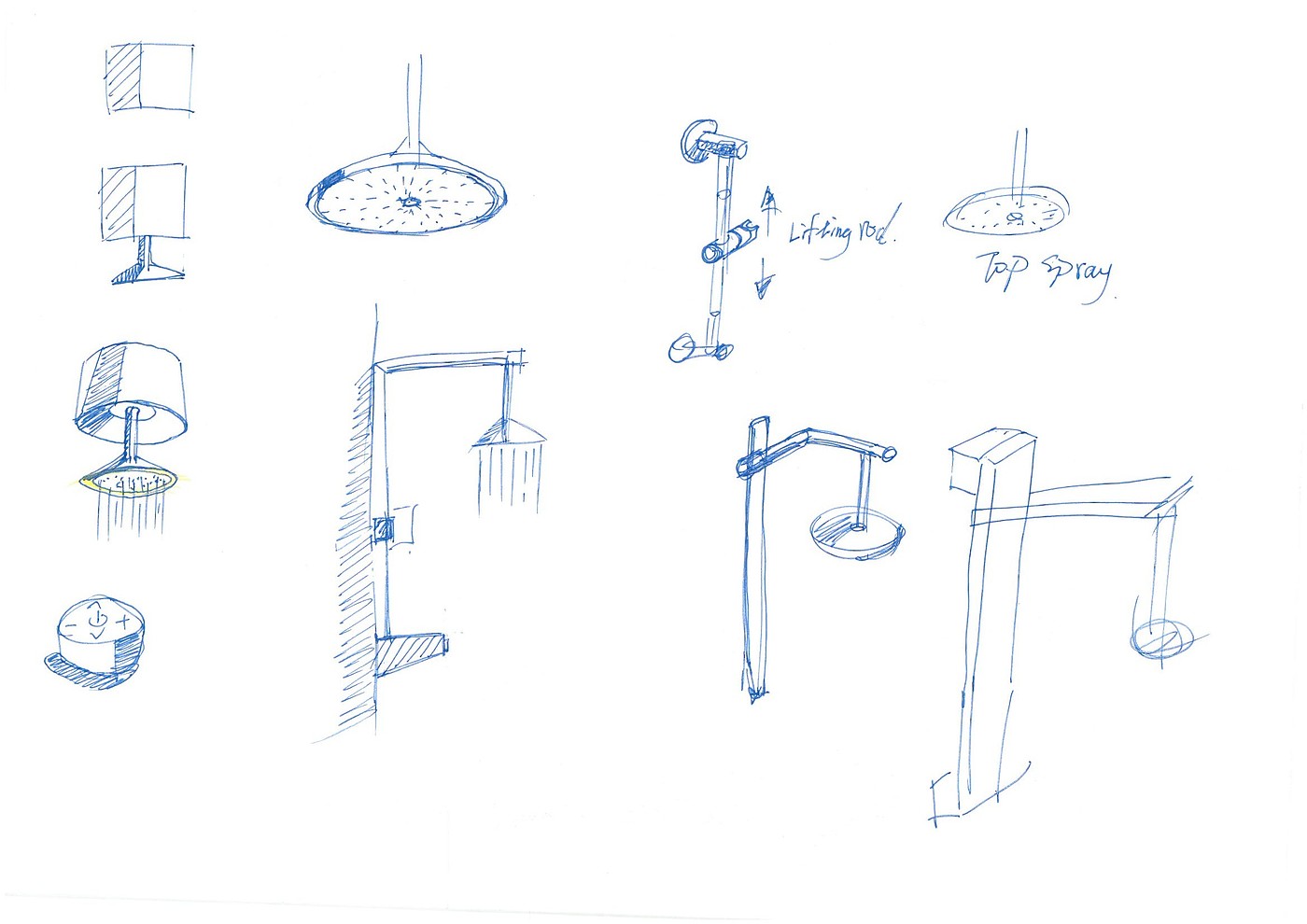 Hand drawn bathroom，