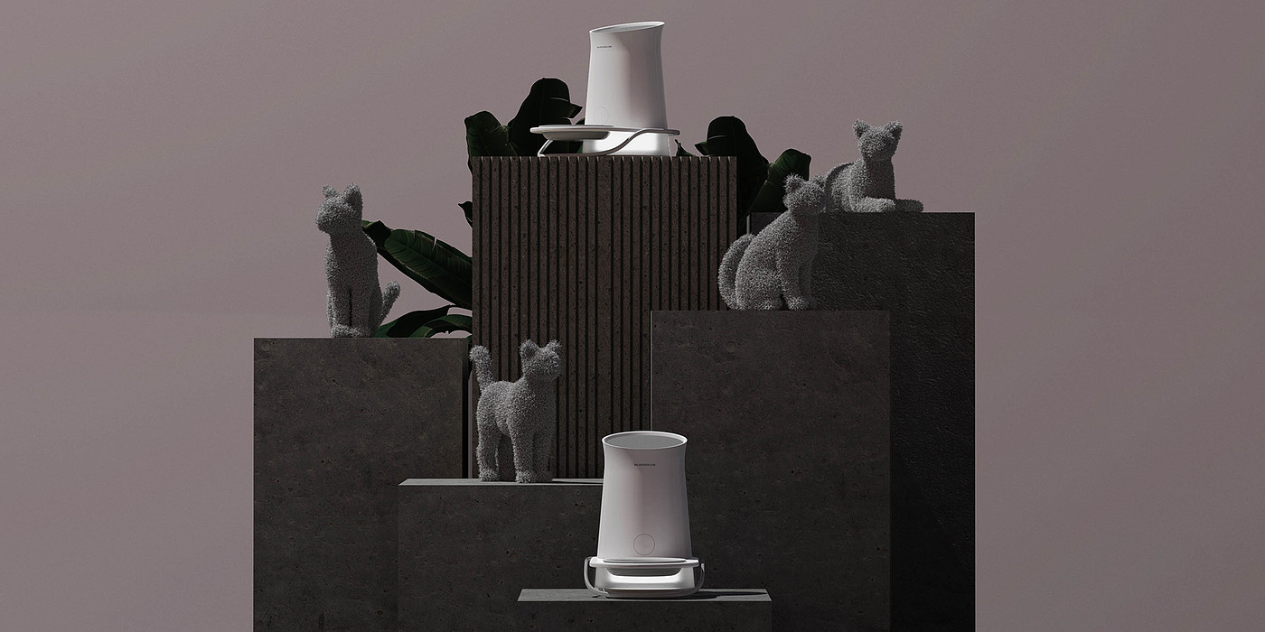 Pets，Feeder，product design，Brand design，Pet feeder，