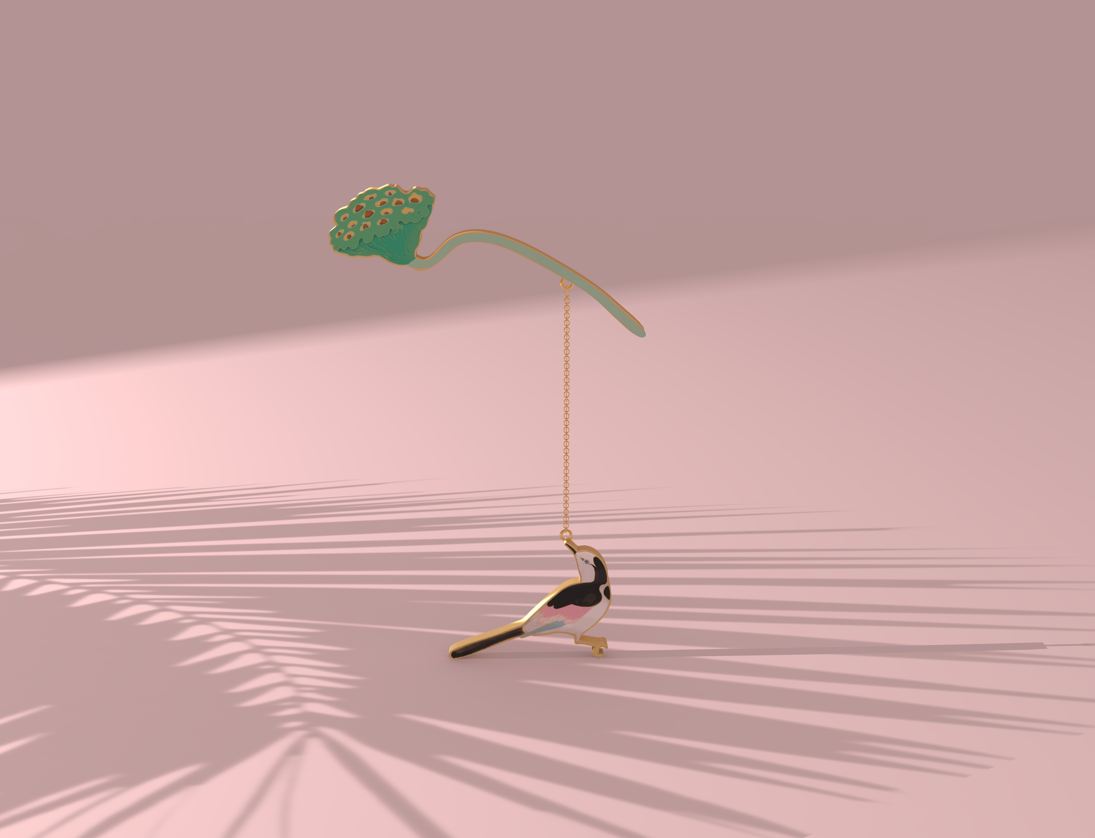 Cultural and creative Bookmark Design，