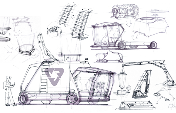 Garbage truck，science and technology，manuscript，