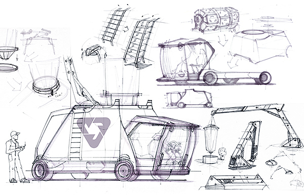 Garbage truck，science and technology，manuscript，