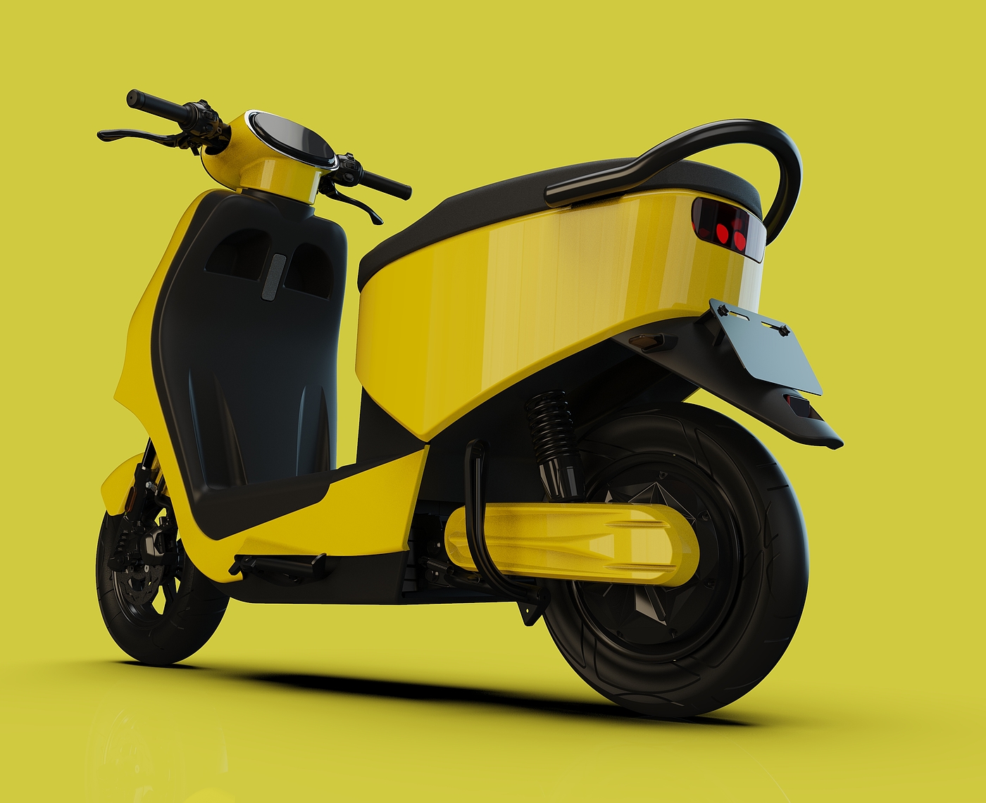 electric moped ，Electric two wheeled vehicle，Electric vehicle，UG surface design，Keyshot rendering，