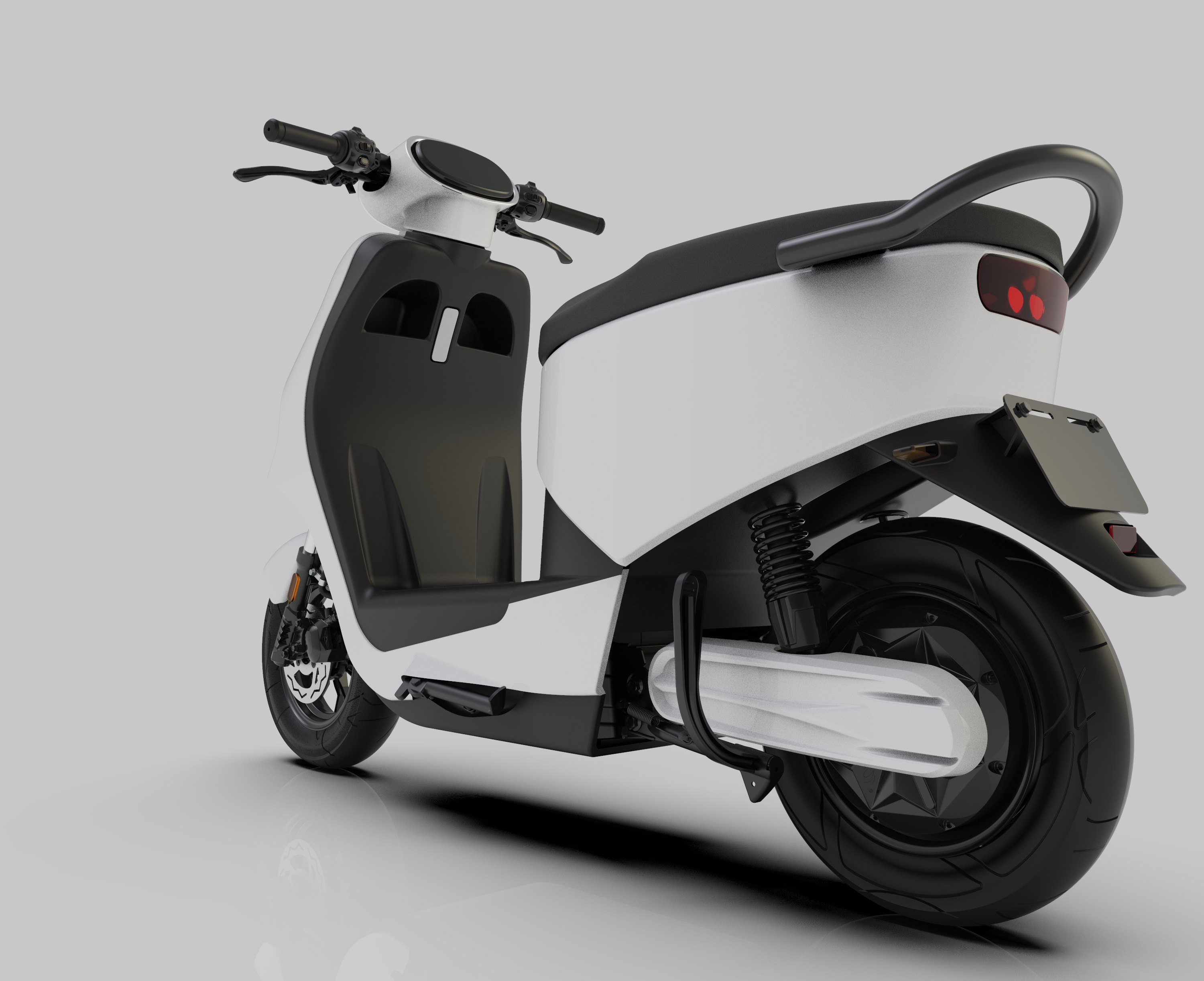 electric moped ，Electric two wheeled vehicle，Electric vehicle，UG surface design，Keyshot rendering，
