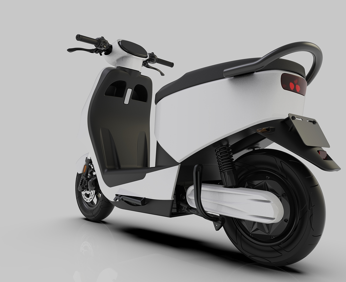 电动轻便摩托车，电动两轮车，电动车，UG面型设计，keyshot渲染，