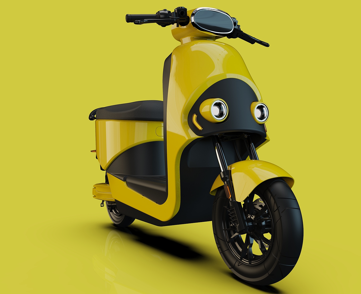 electric moped ，Electric two wheeled vehicle，Electric vehicle，UG surface design，Keyshot rendering，