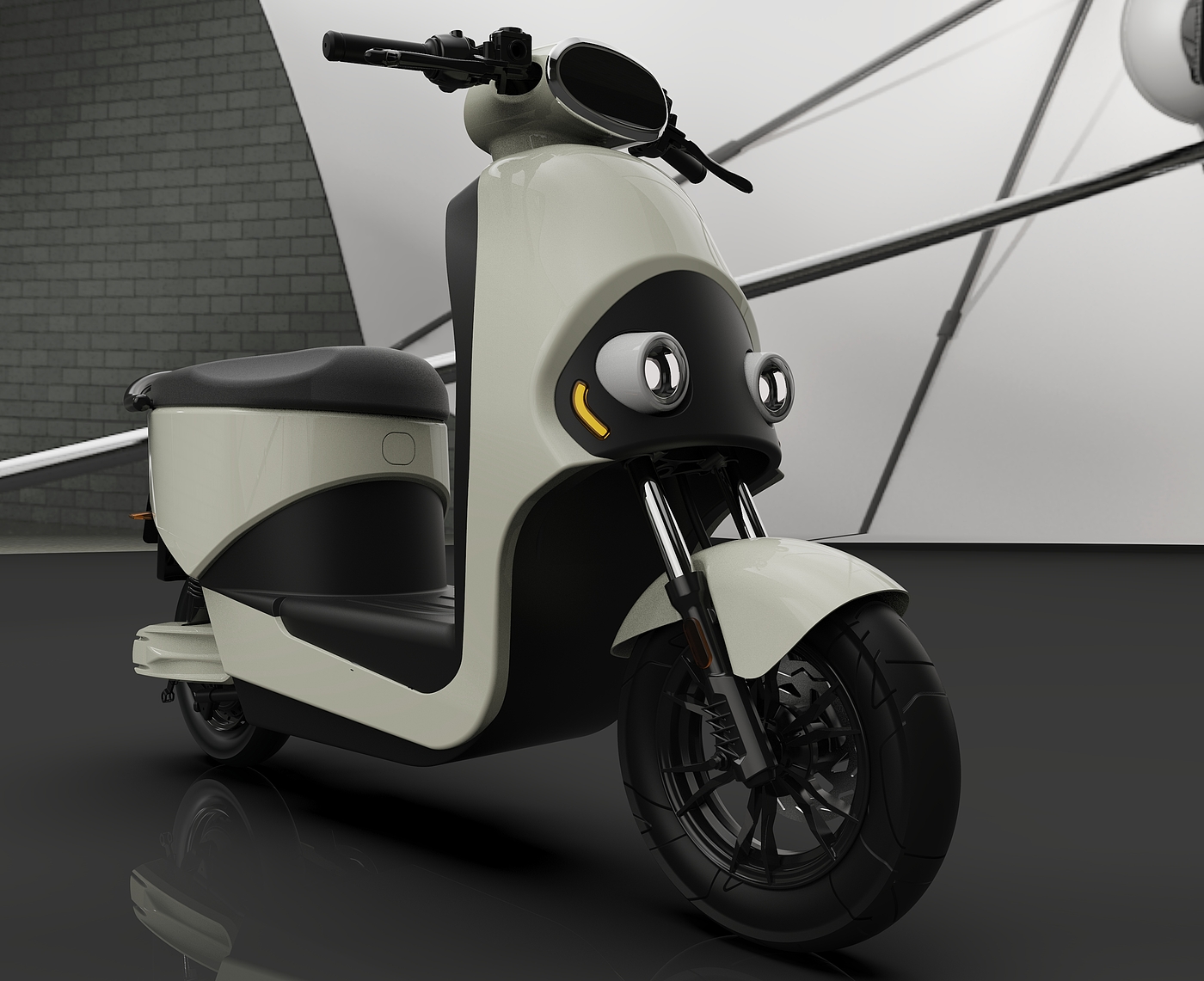 electric moped ，Electric two wheeled vehicle，Electric vehicle，UG surface design，Keyshot rendering，