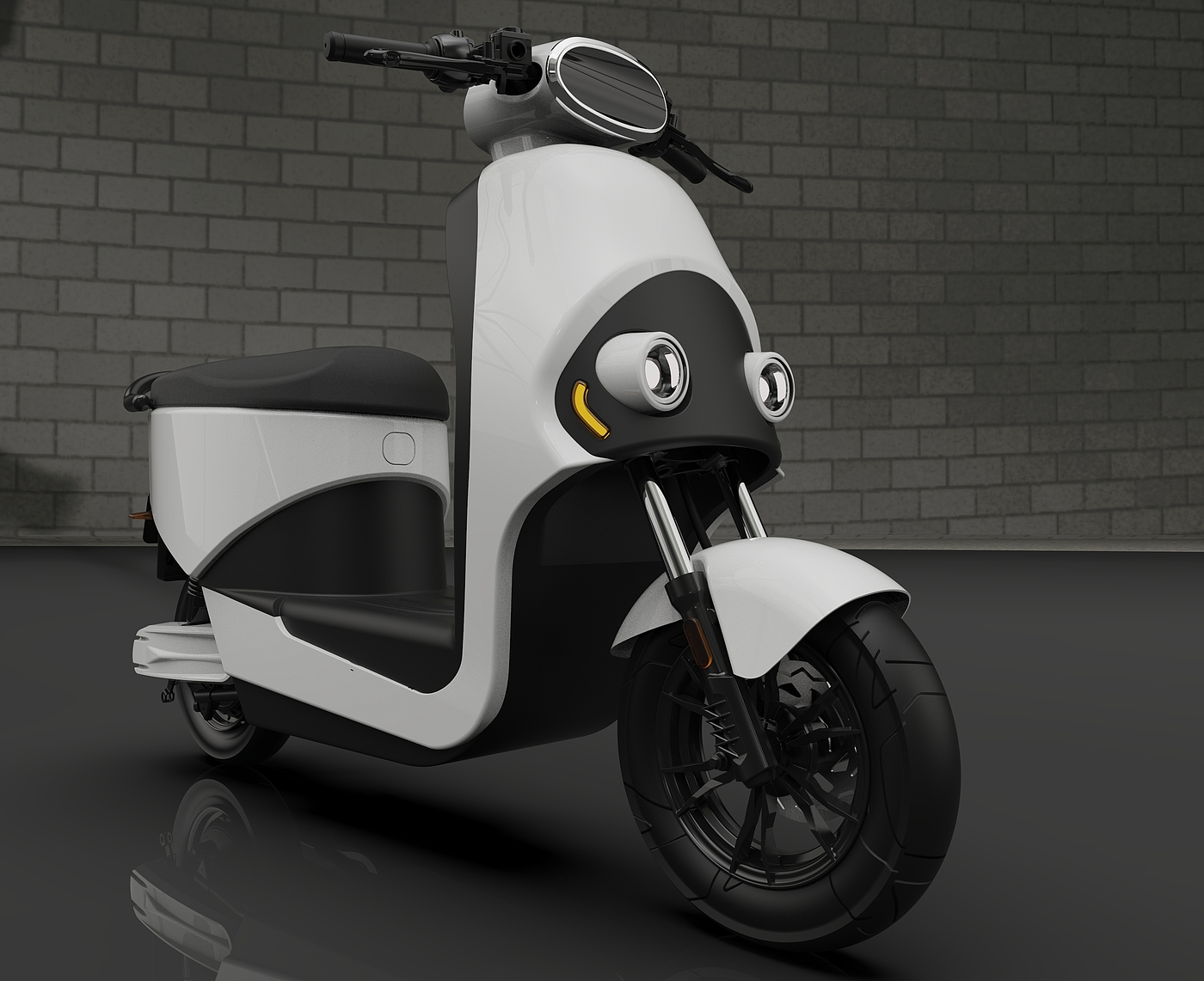 electric moped ，Electric two wheeled vehicle，Electric vehicle，UG surface design，Keyshot rendering，