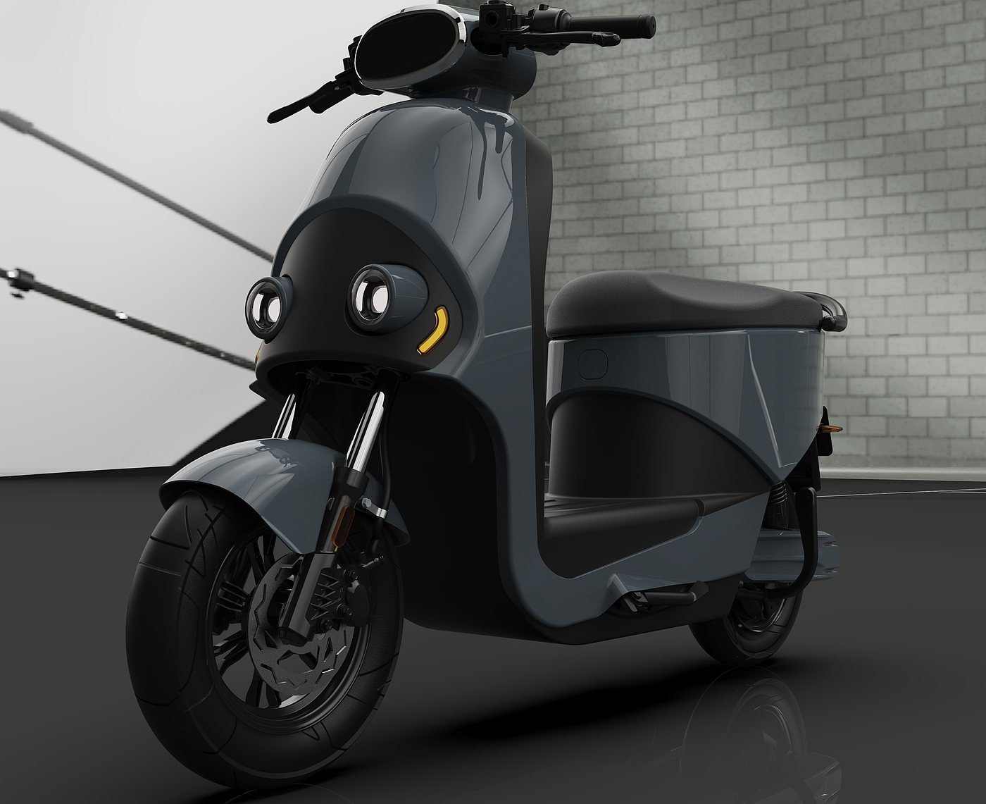 electric moped ，Electric two wheeled vehicle，Electric vehicle，UG surface design，Keyshot rendering，