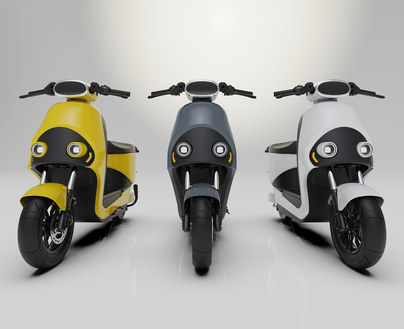 electric moped ，Electric two wheeled vehicle，Electric vehicle，UG surface design，Keyshot rendering，