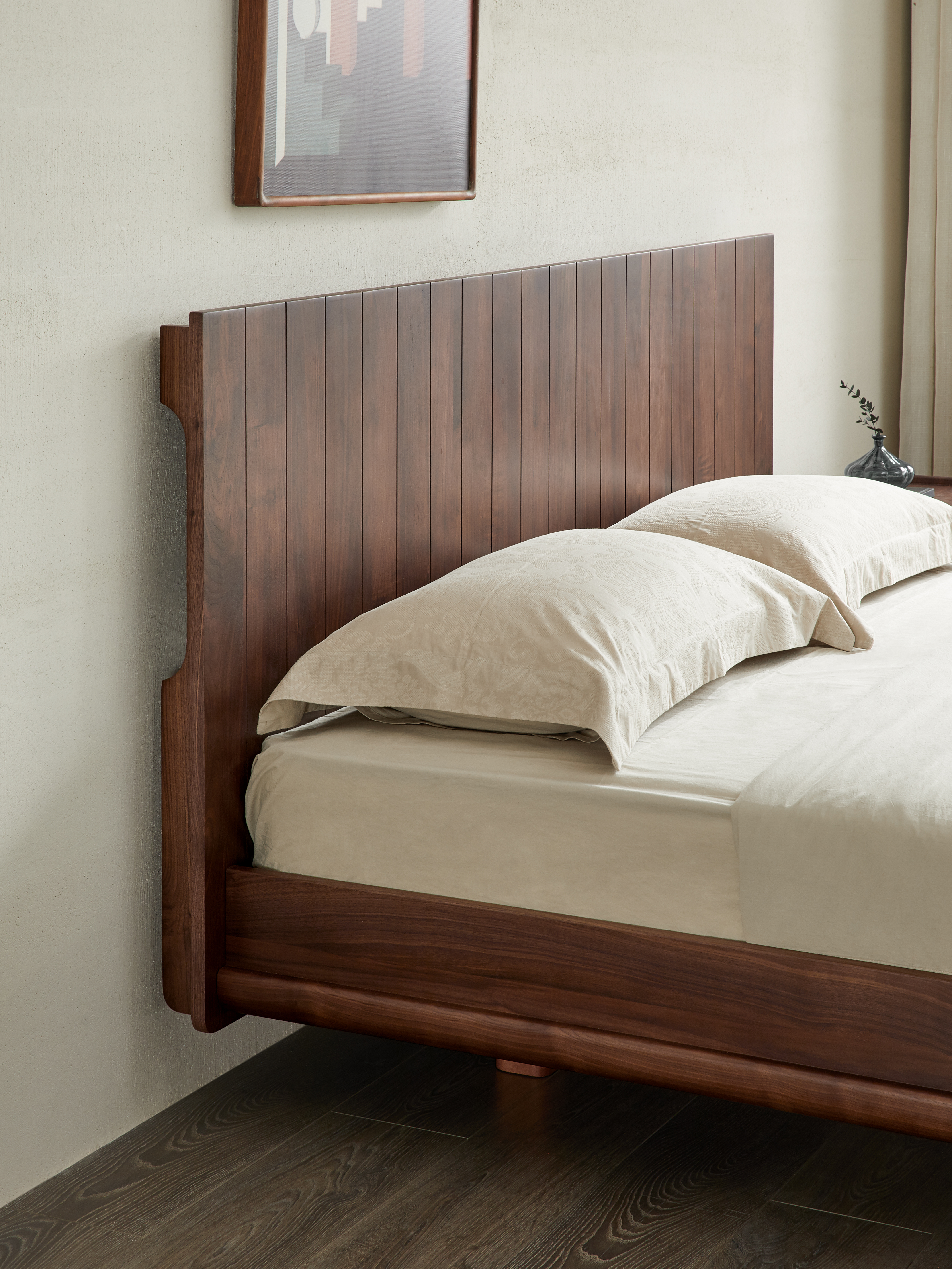 furniture，Solid wood furniture，Nordic furniture，Bed，