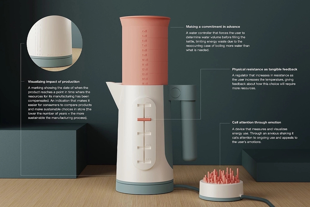 Electric teapot，product design，energy conservation，