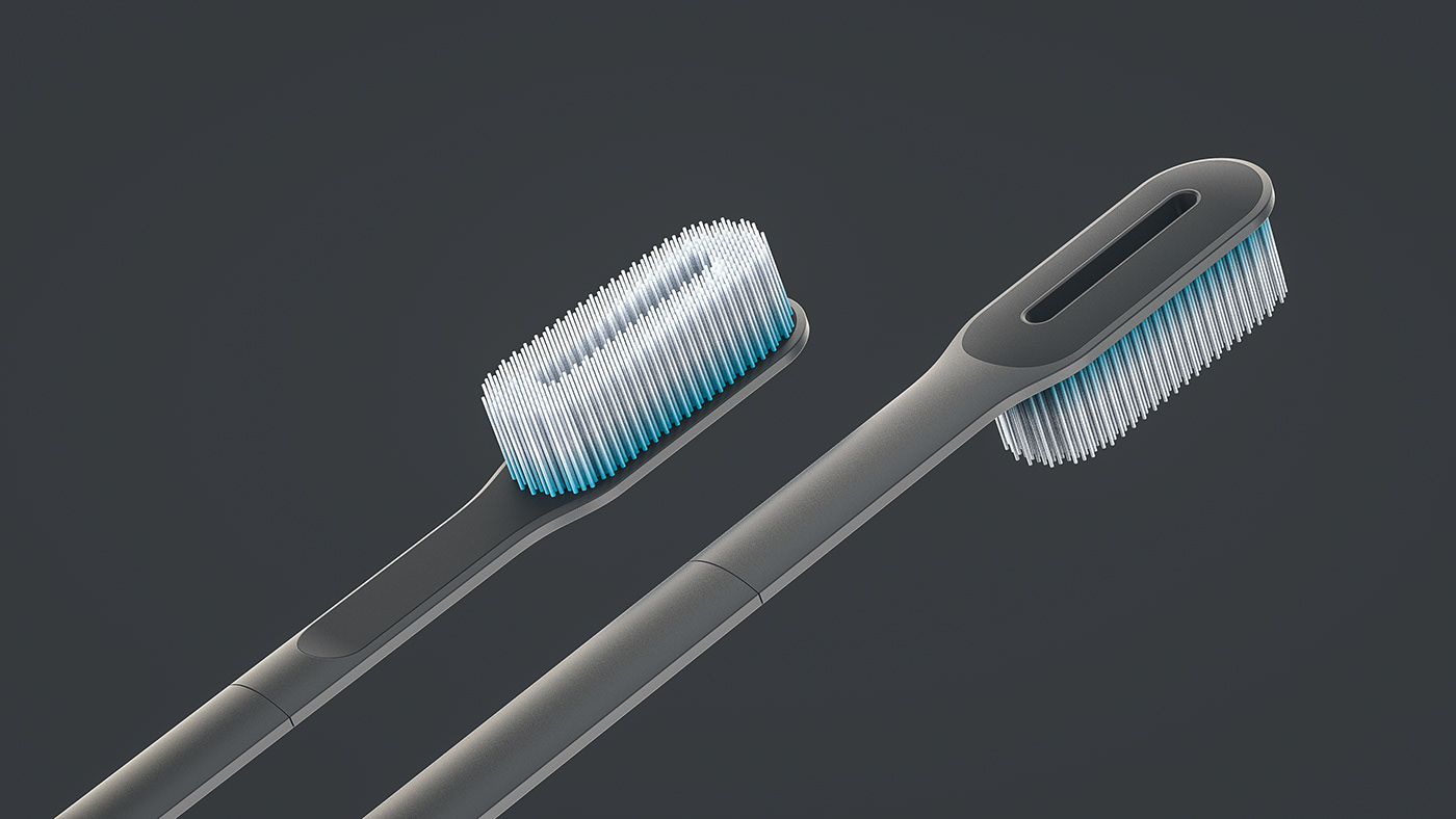 SuperBlue，Manual toothbrush ，Silicone bristles，