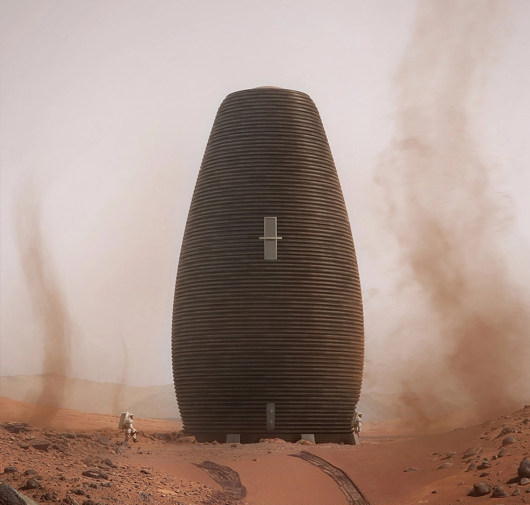 Mars X House，太空，居住，AI SpaceFactory，卵形结构，酒店，