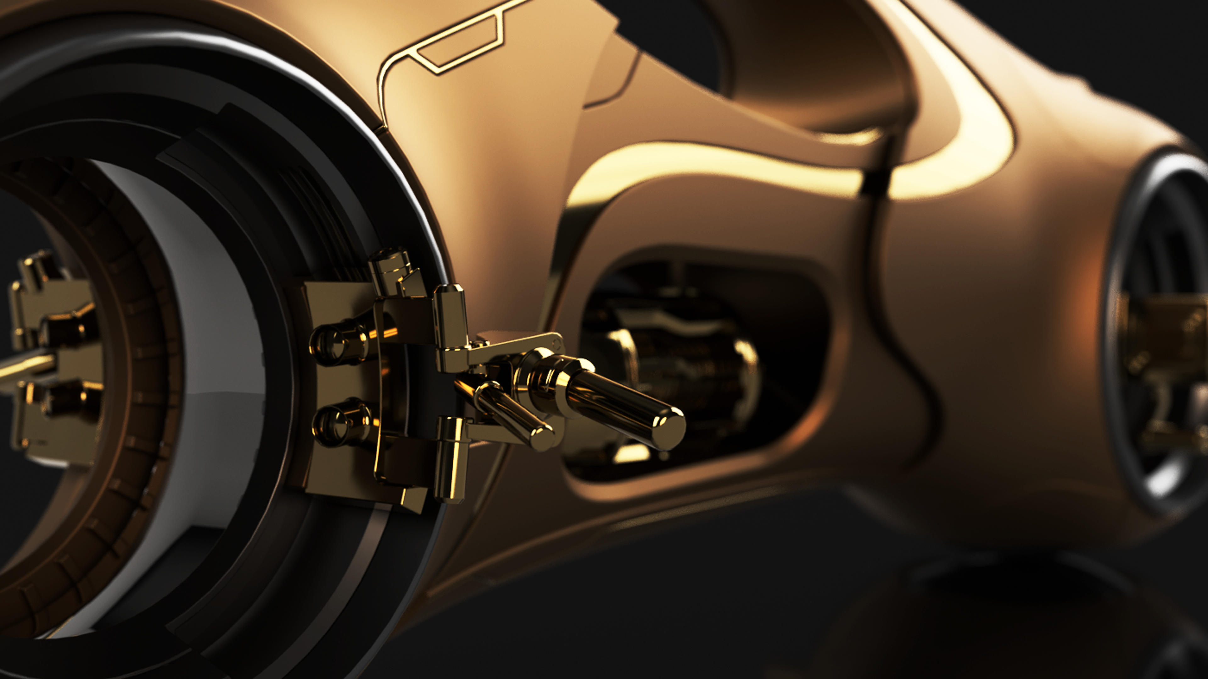motorcycle，concept，gold，