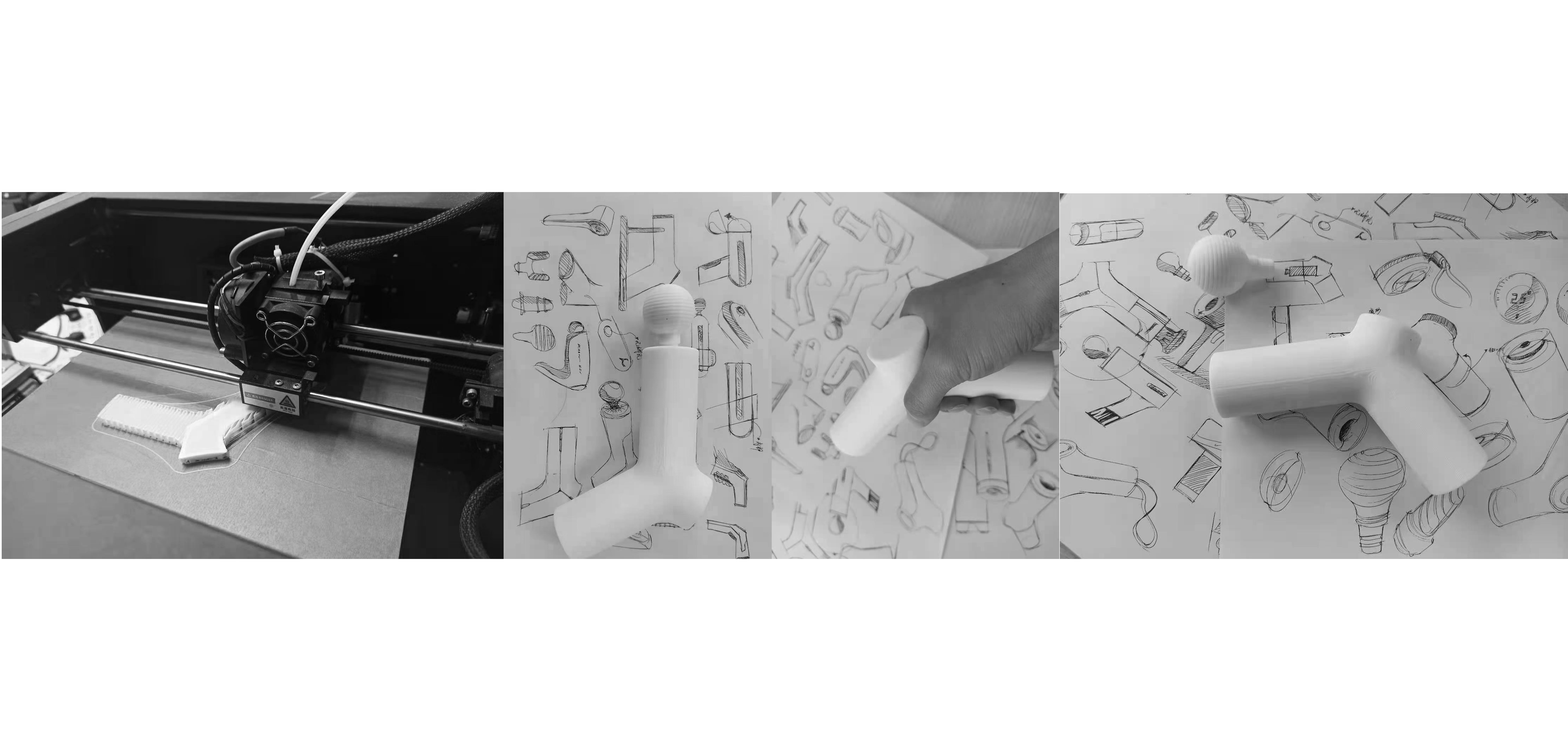 Fascia gun，industrial design，Product rendering，