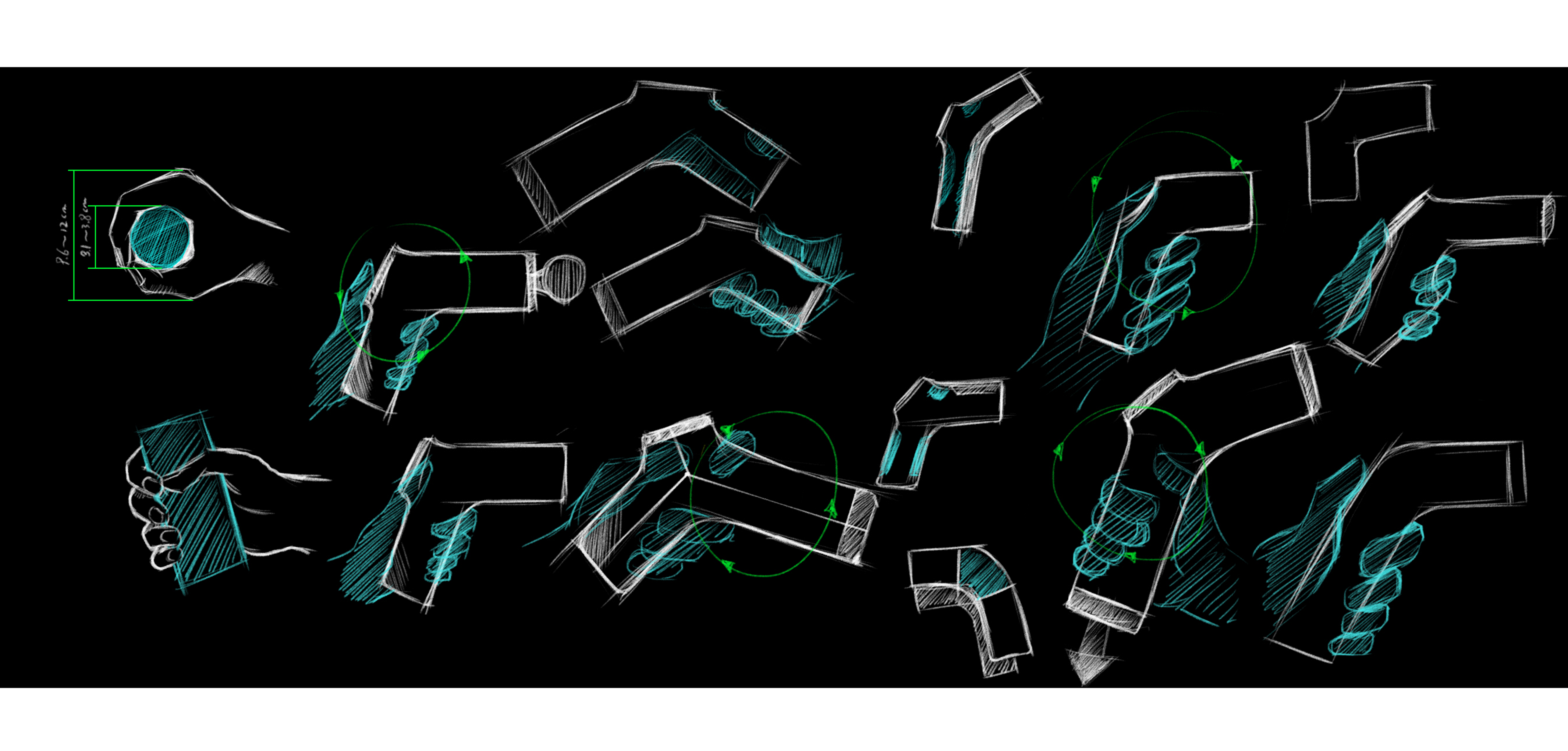 Fascia gun，industrial design，Product rendering，