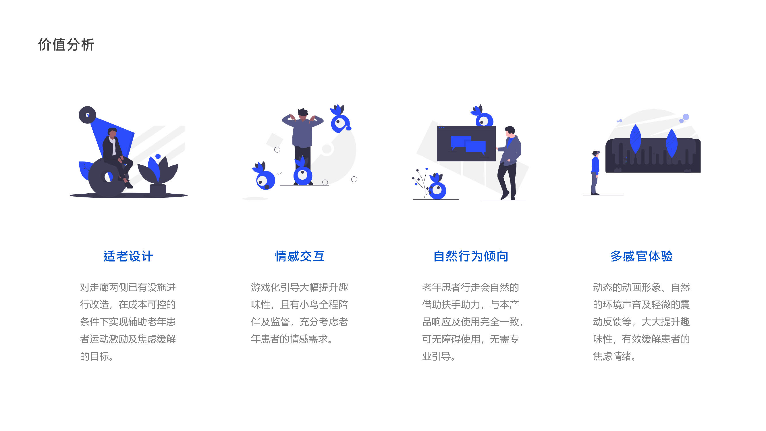 Age appropriate design，Natural behavior tendency，Emotional interaction，Multi sensory experience，