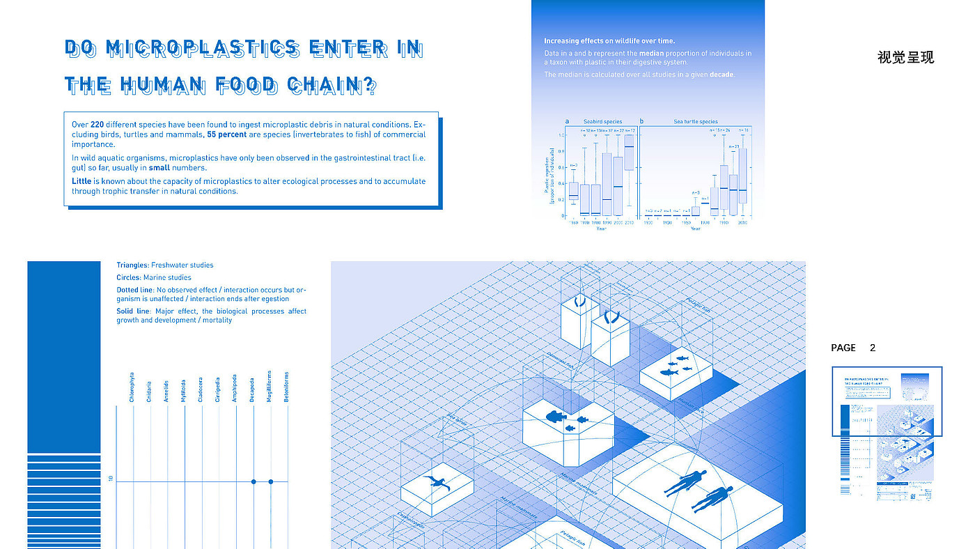 Micro plastic，Information art design，