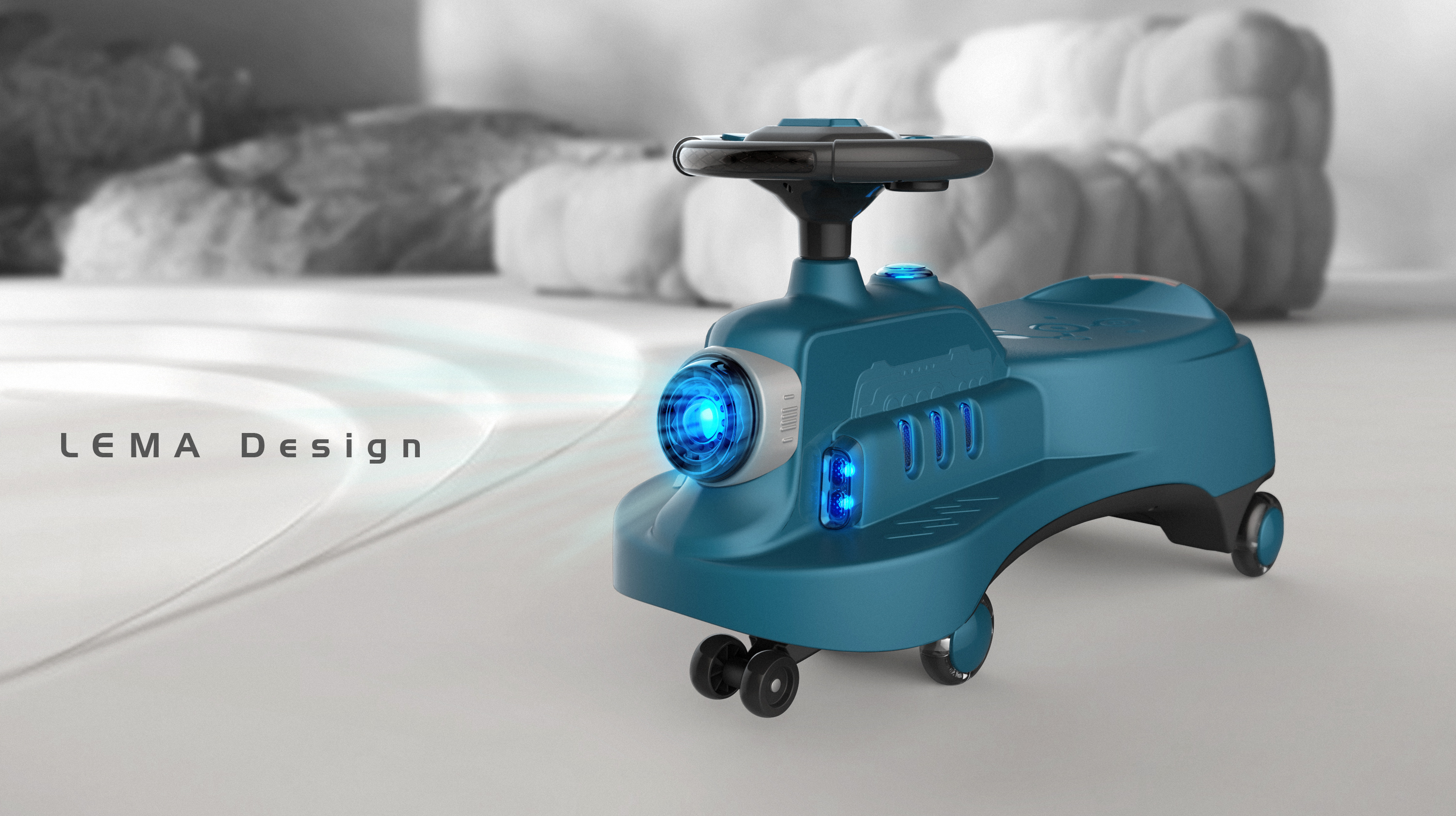 LEMA Design，swing car，children，Mother baby toys，