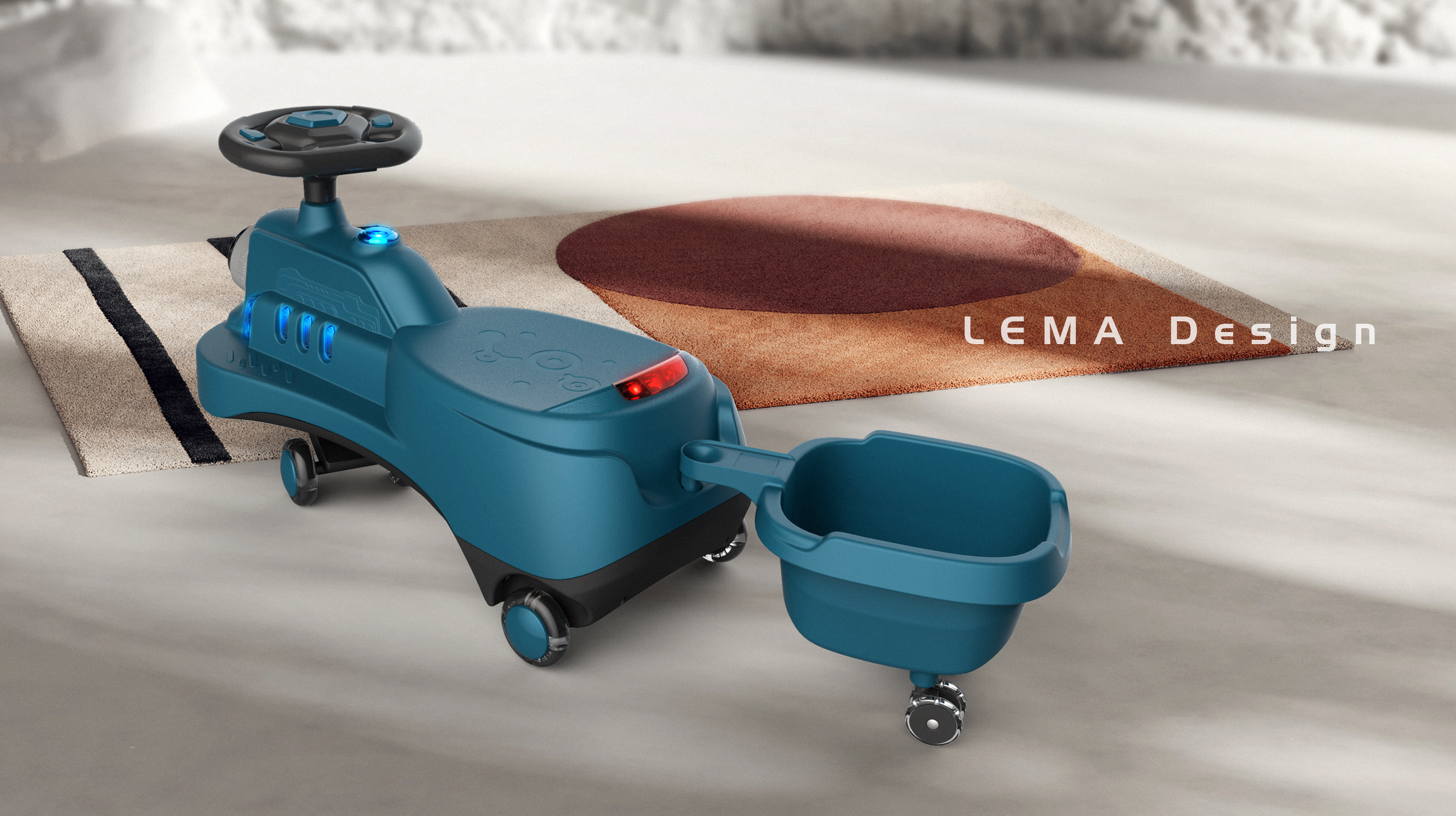 LEMA Design，swing car，children，Mother baby toys，