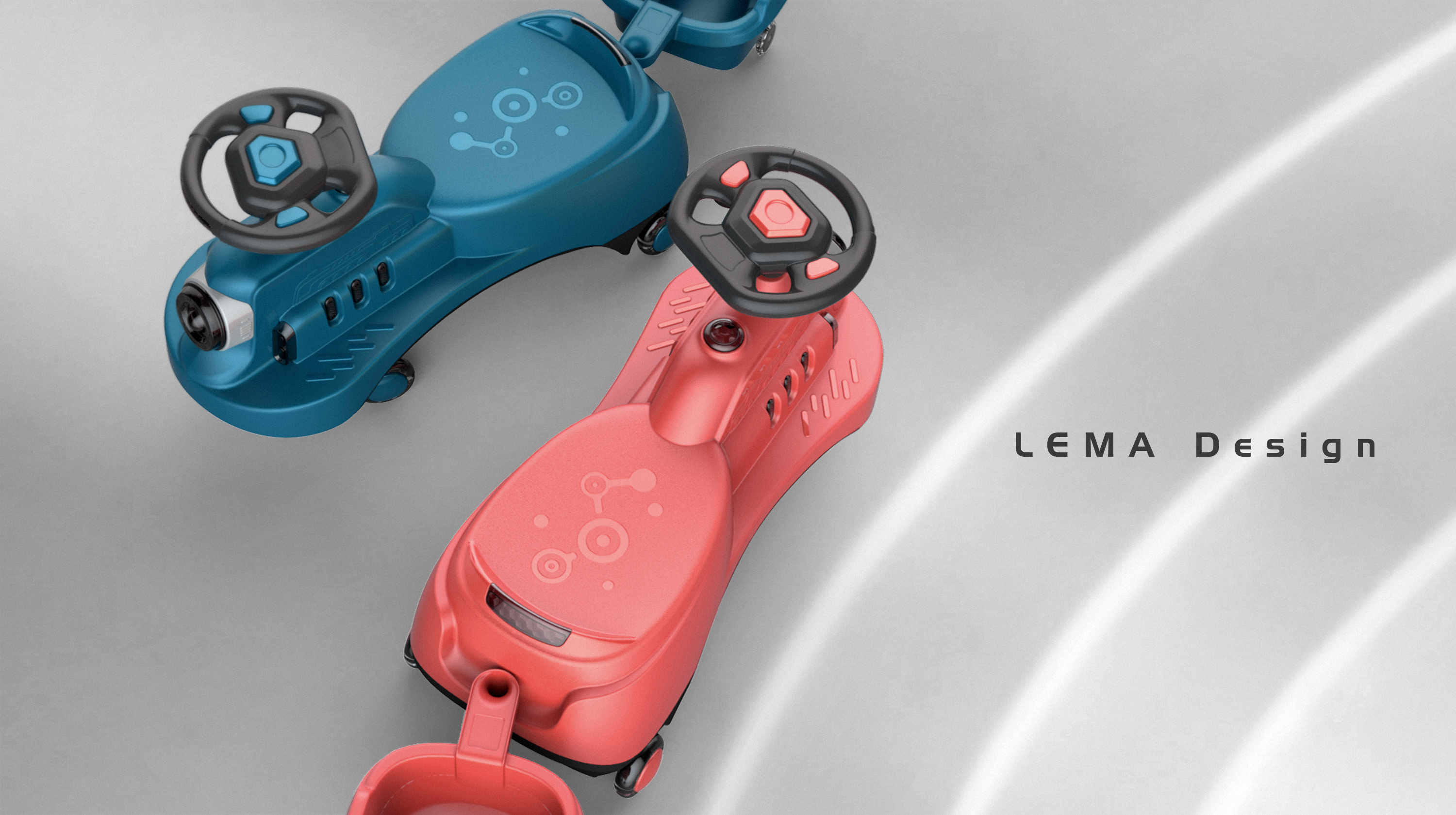 LEMA Design，swing car，children，Mother baby toys，