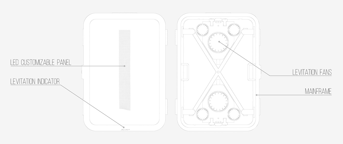Automatic trunk，sketch，Render，
