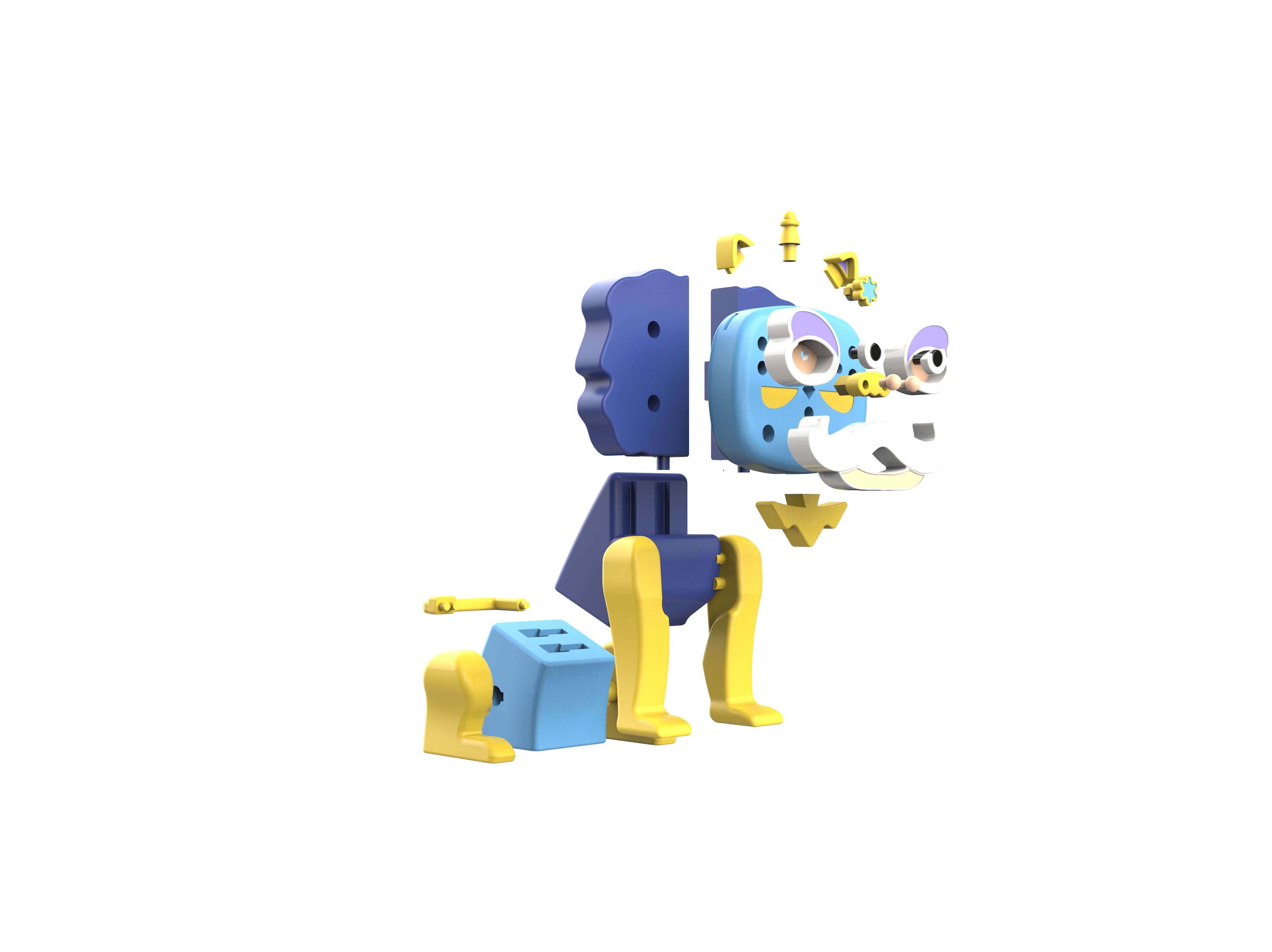 Lion dance，Toy design，Block Design ，Mortise and tenon building block，Children's building blocks，Lion toys，