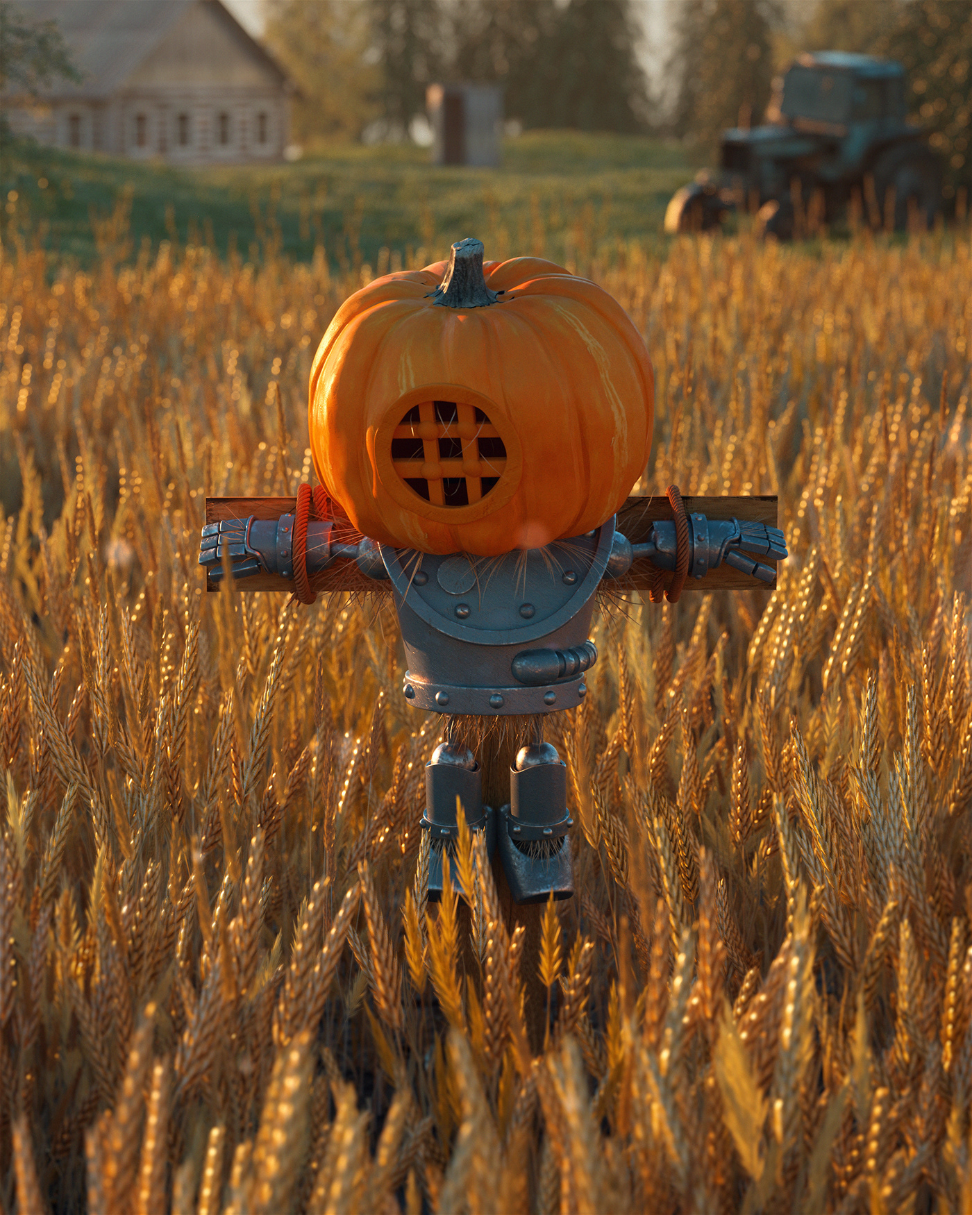 3D picture，Cute robot，reproduce，