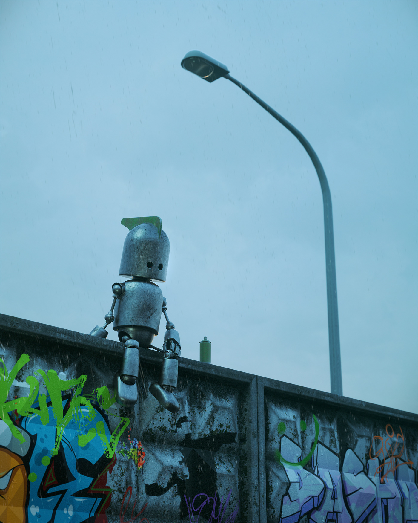 3D picture，Cute robot，reproduce，