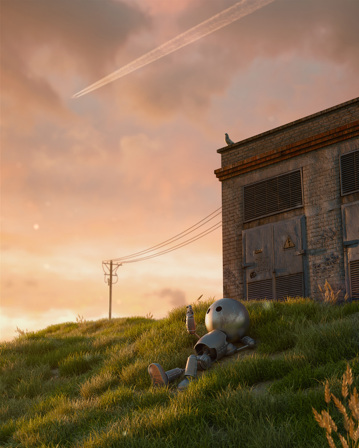 3D picture，Cute robot，reproduce，