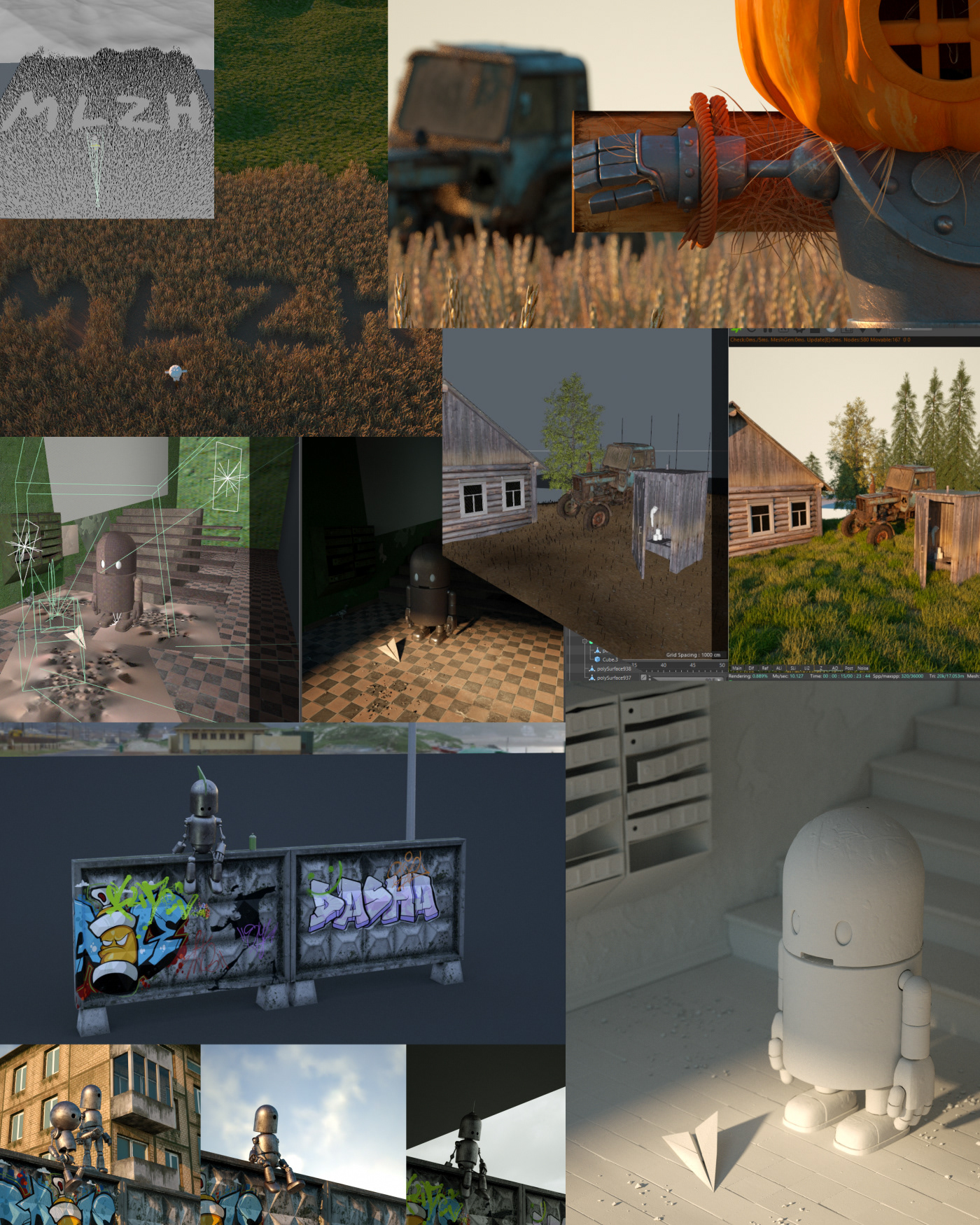 3D picture，Cute robot，reproduce，