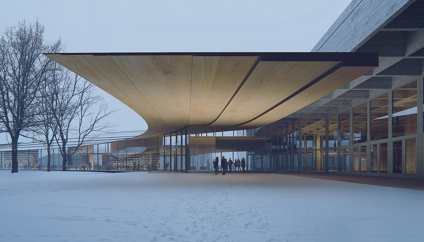 library，Ibsen，Small city park，