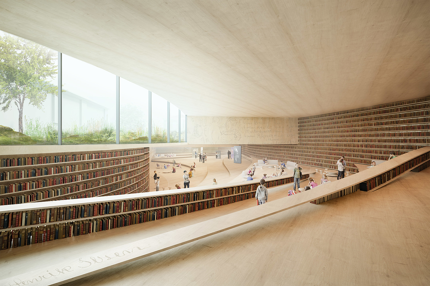 library，Ibsen，Small city park，