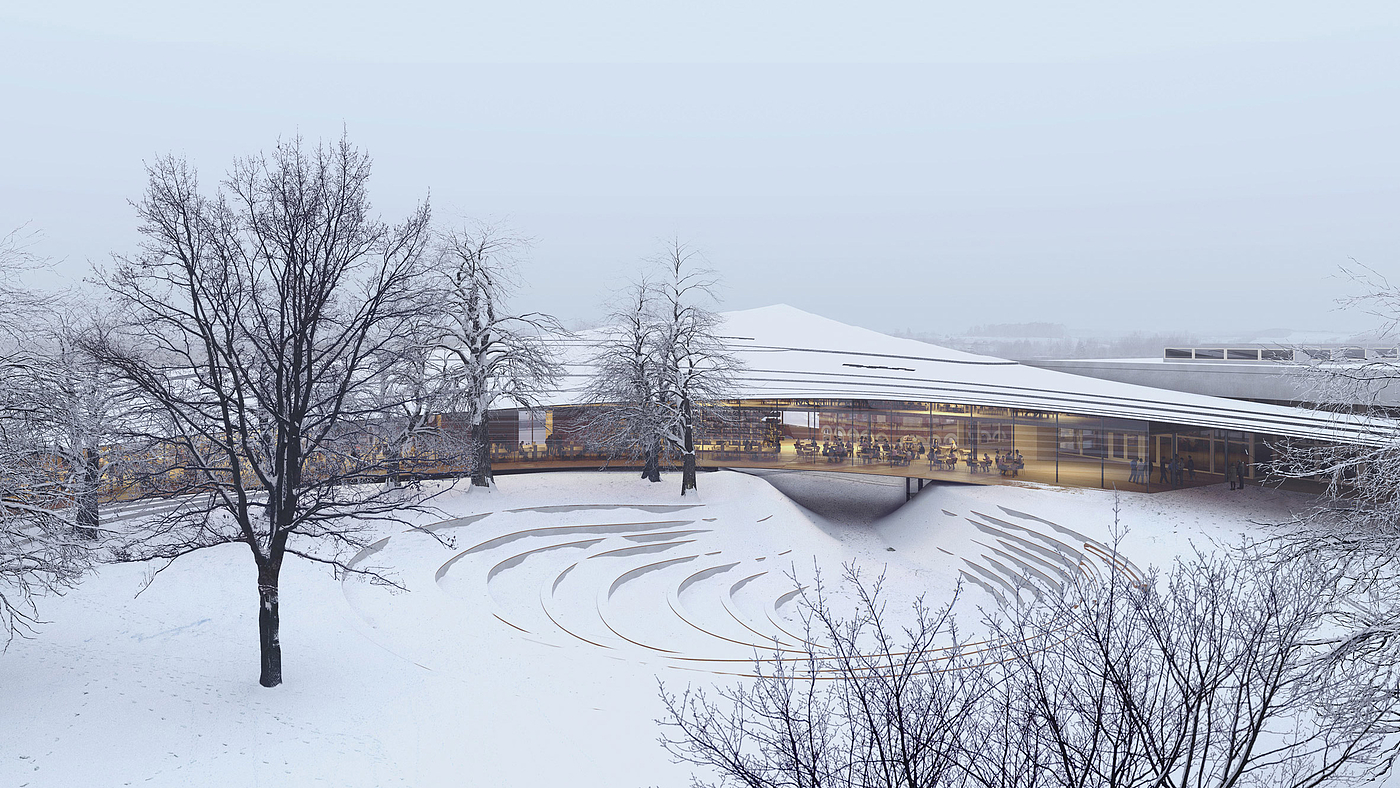 library，Ibsen，Small city park，
