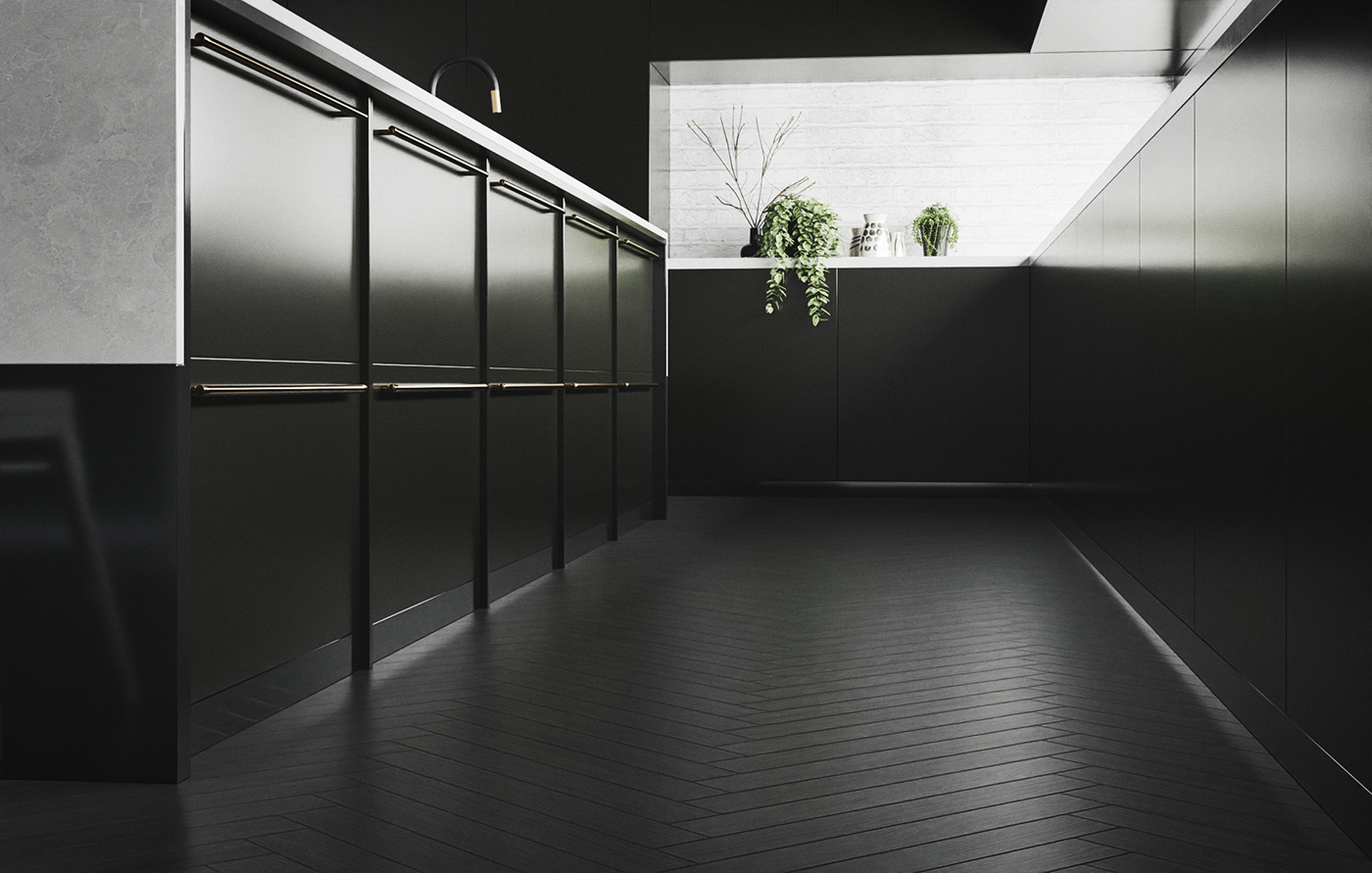 kitchen，Render，Interior design，