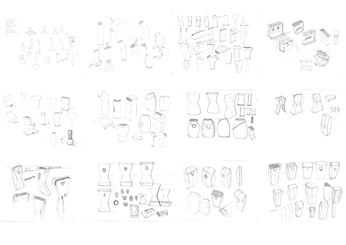 modelling，razor，curve，Hand drawn，