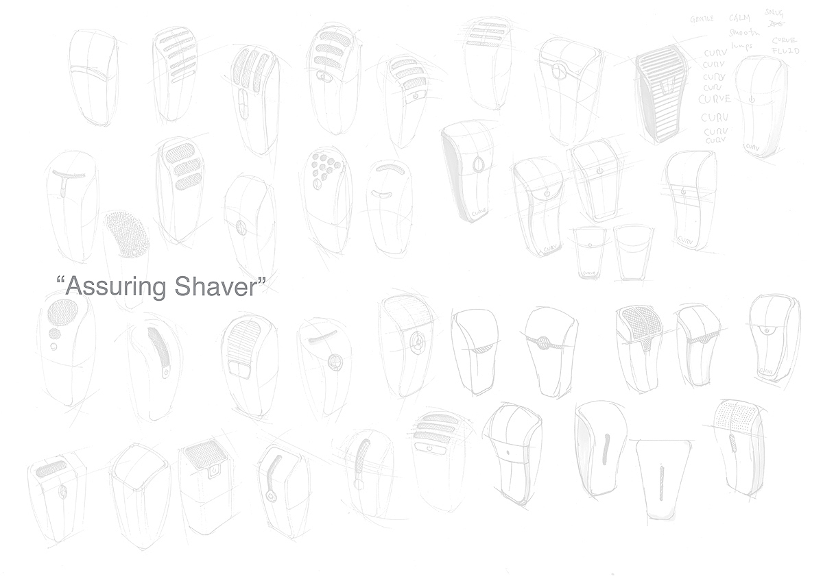 modelling，razor，curve，Hand drawn，