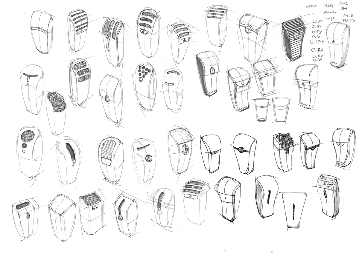 modelling，razor，curve，Hand drawn，