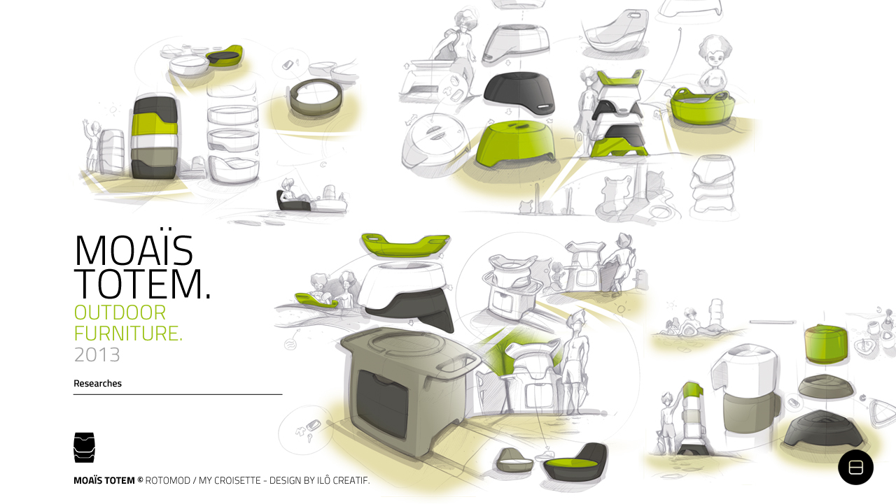 Outdoor tables and chairs，Render，Hand drawn，Leisure furniture，Totems，