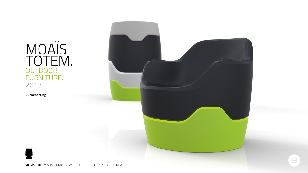 Outdoor tables and chairs，Render，Hand drawn，Leisure furniture，Totems，