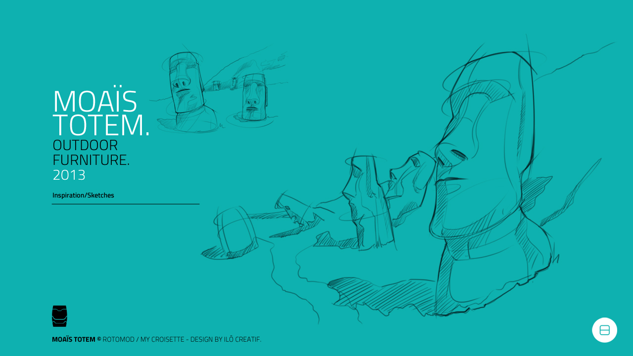 Outdoor tables and chairs，Render，Hand drawn，Leisure furniture，Totems，