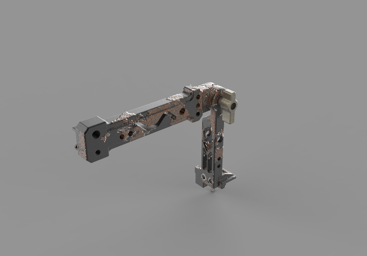 Rusty stabilizer handle in the computer，