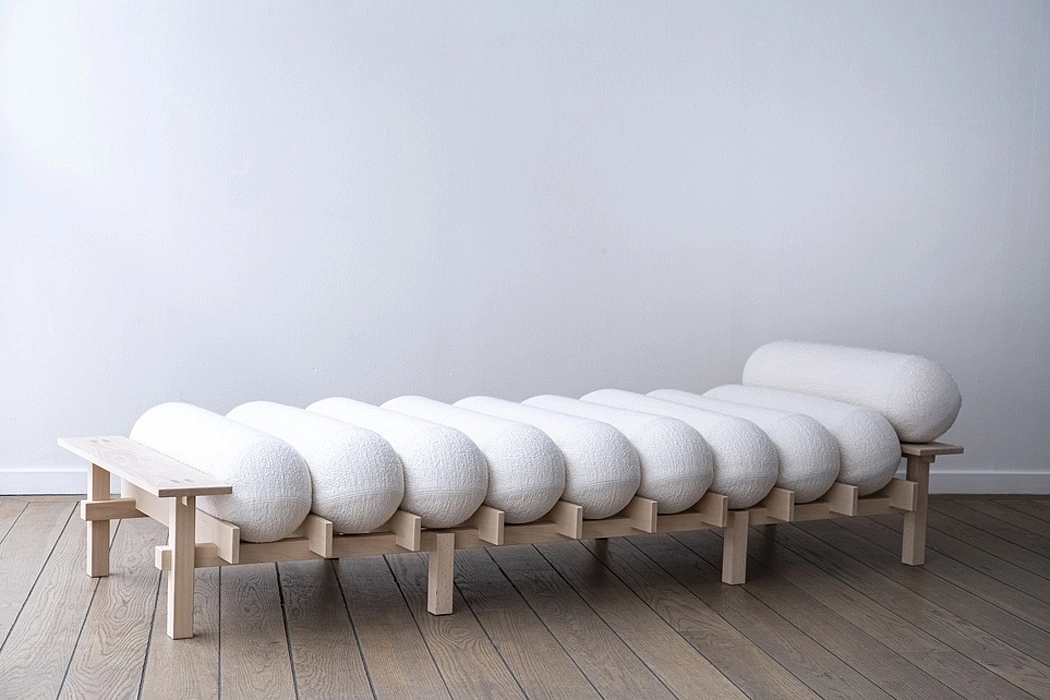 Sofa bed，wooden ，simple，soft，