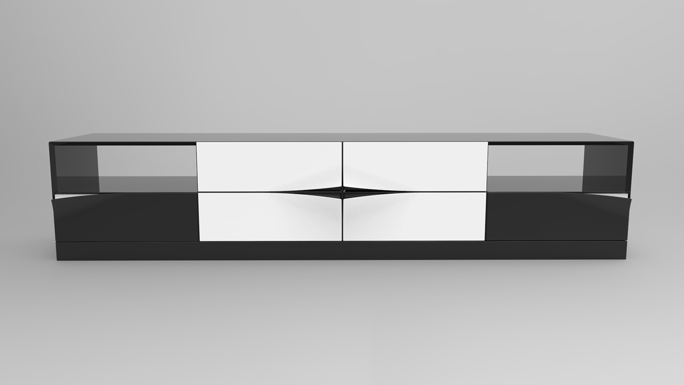 Set diagram，TV cabinet，modelling，