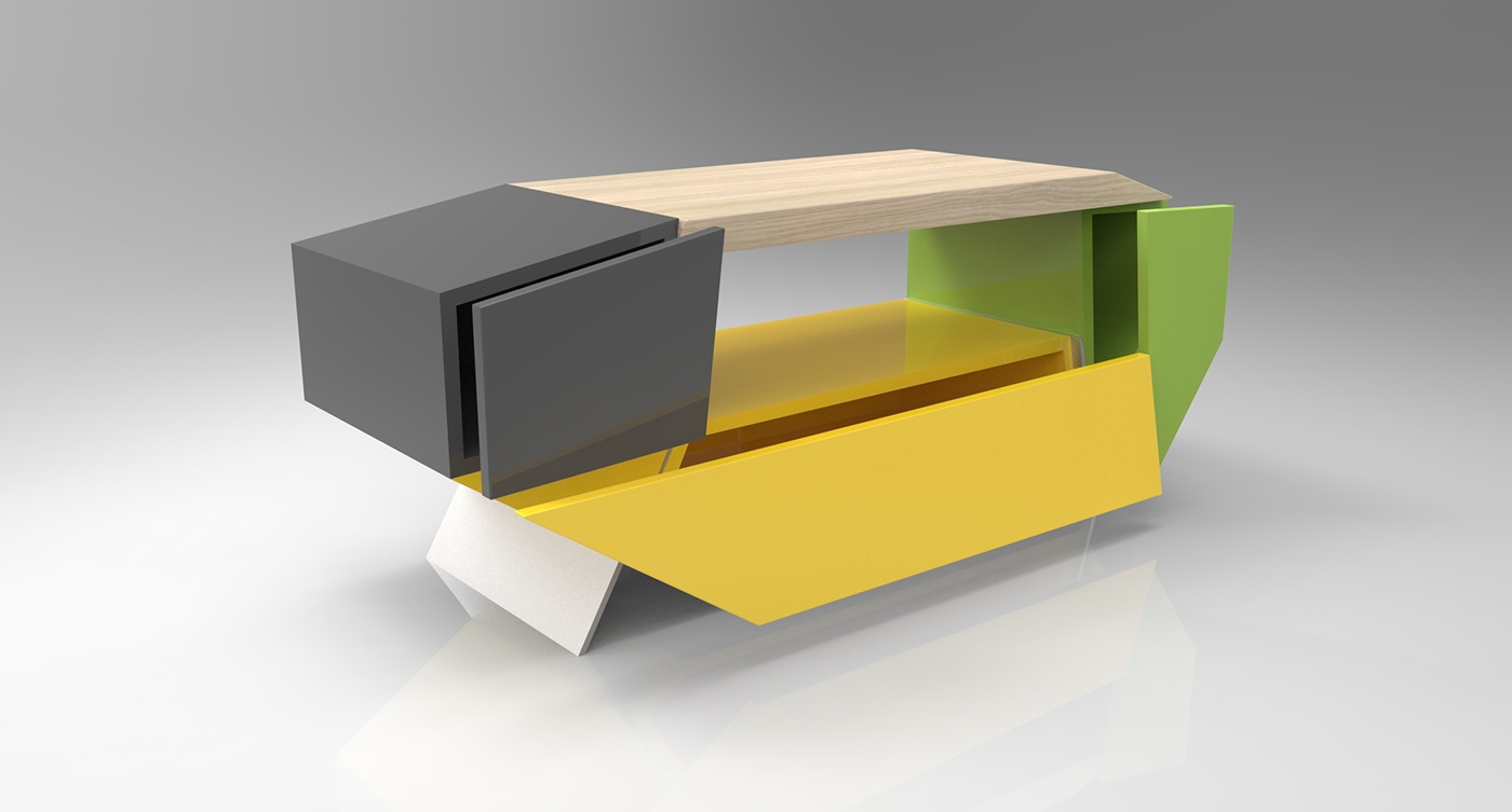 Set diagram，TV cabinet，modelling，
