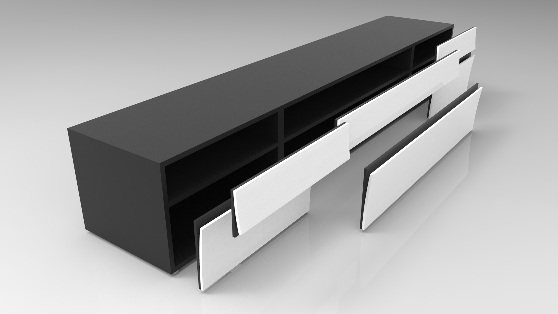 Set diagram，TV cabinet，modelling，