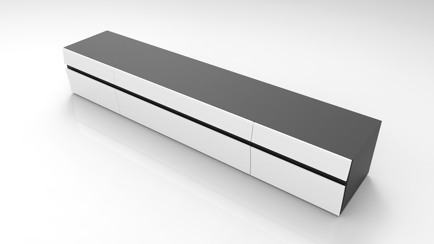 Set diagram，TV cabinet，modelling，