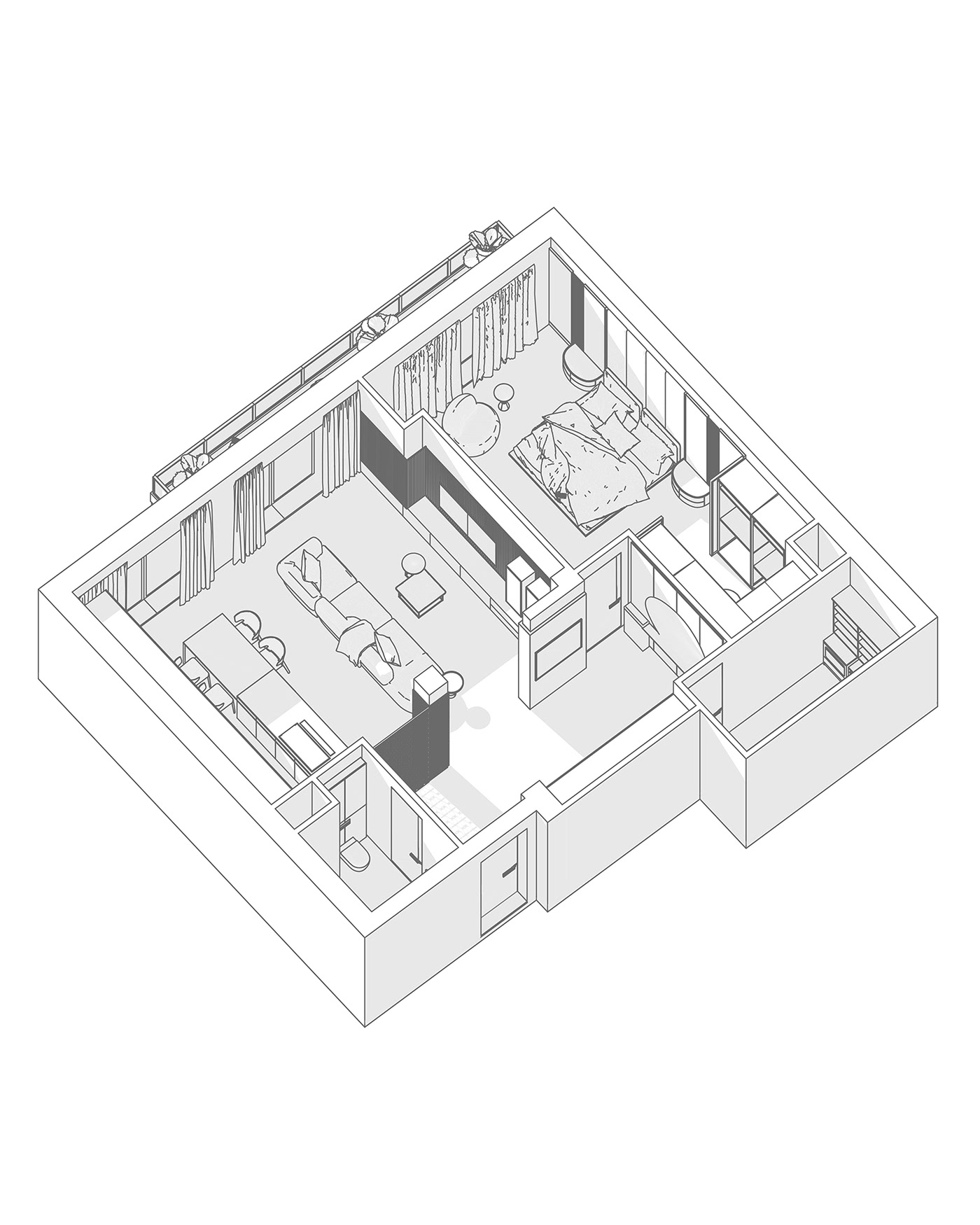 Interior design，Color matching，architecture，Render，