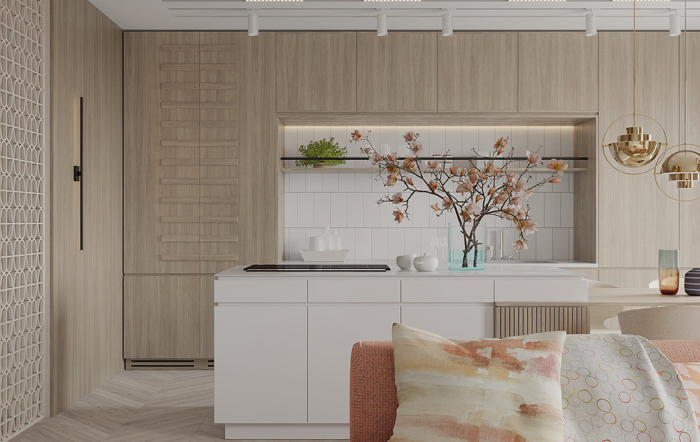 Interior design，Color matching，architecture，Render，